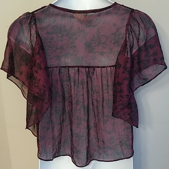 Mudd, Sheer Empire, Wing Sleeves, Small Top - Picture 3 of 4